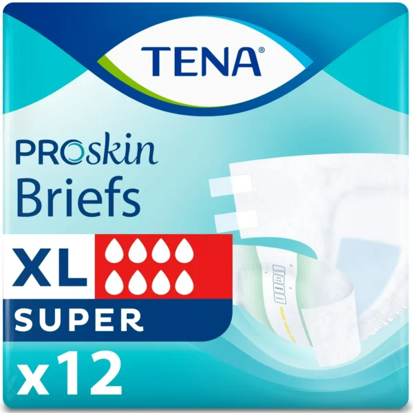 Tena ProSkin Unisex Adult Diapers, Maximum Absorbency, XL, 12 Ct